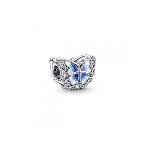 Berloque Encanto de Borboleta Prata 925 Zirconias 